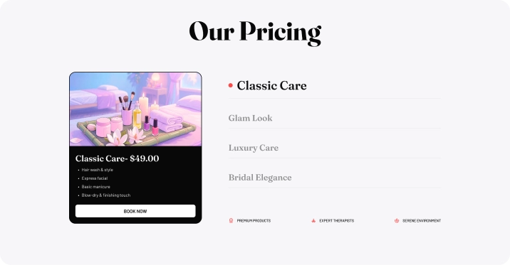 Divi click animation example