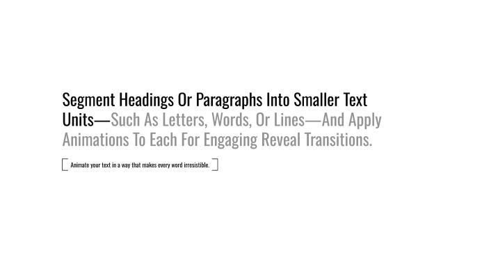 Divi split text on scroll animation examples